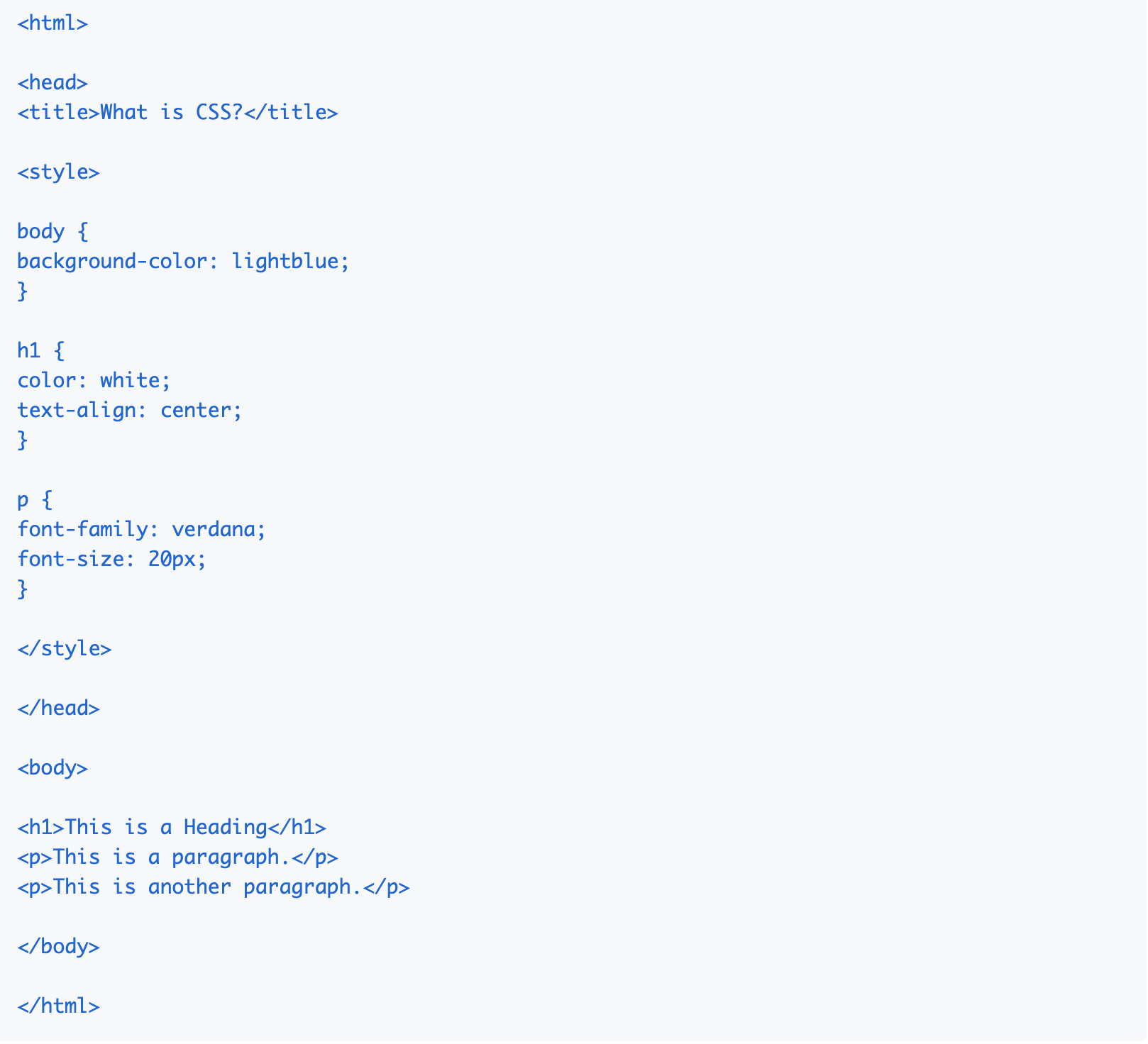 Internal CSS