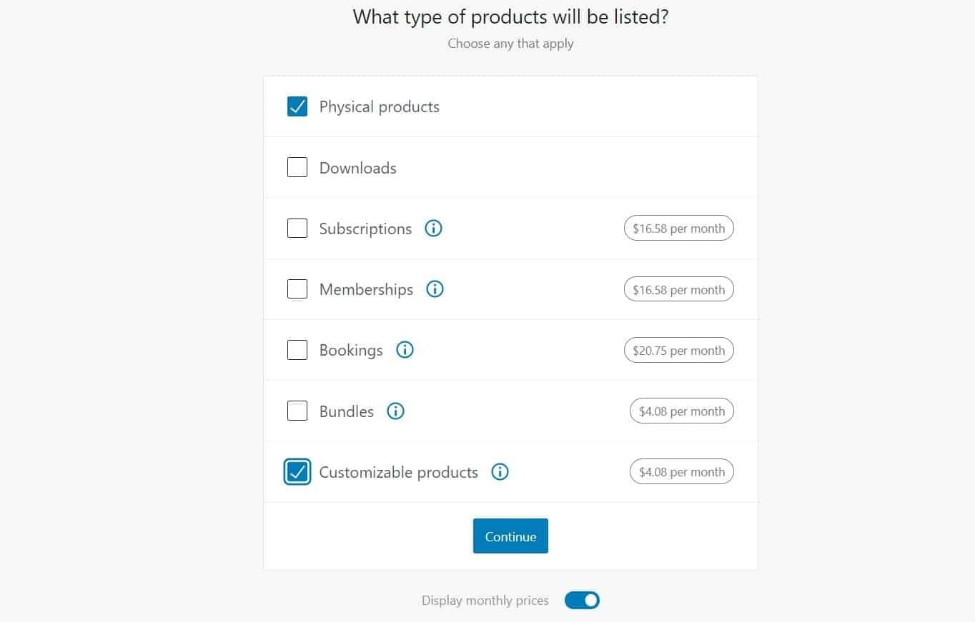 types of product