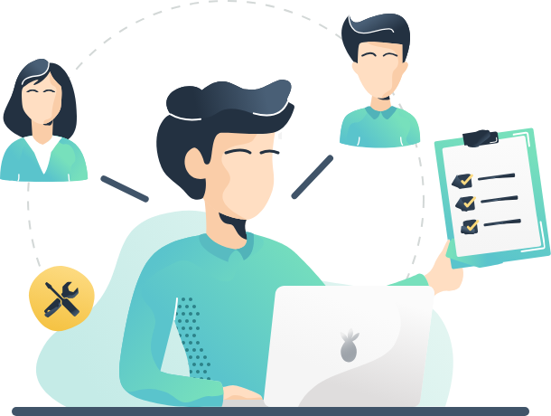 A fixed.net engineer coordinating tasks for clients